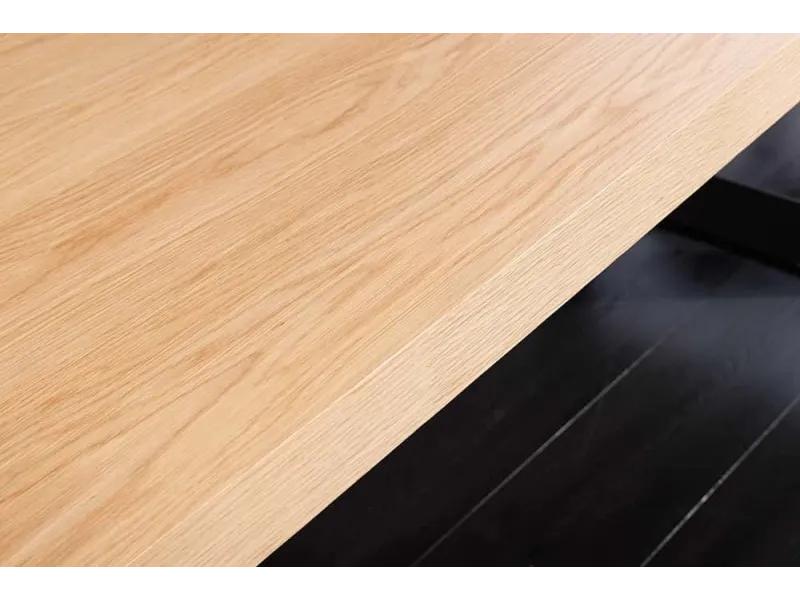 Table ZEUS 210 cm chêne naturel U métal noir | Adenia Home