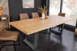 Table ZEUS 210 cm chêne naturel U métal noir | Adenia Home