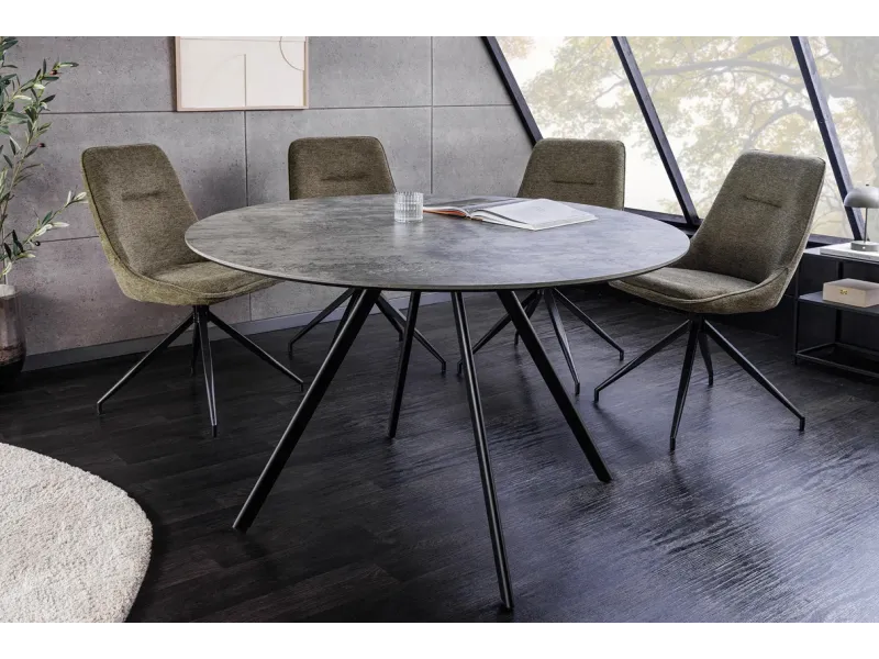Table ronde ATELIER 100 cm béton gris | Adenia Home