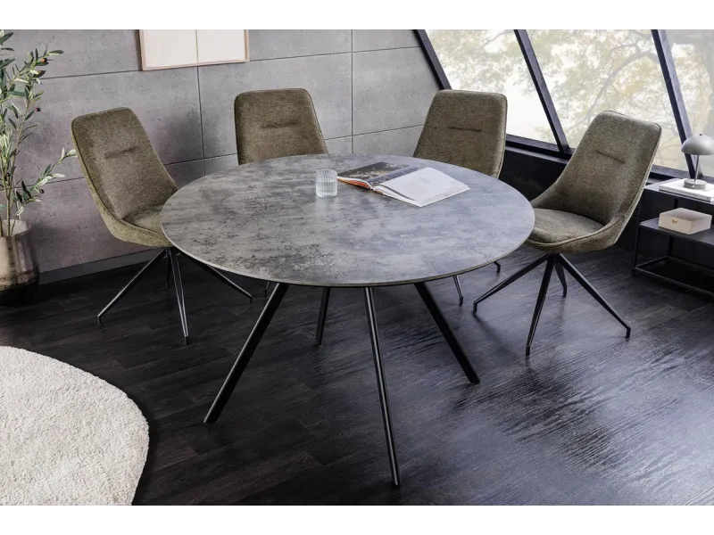 Table ronde ATELIER 100 cm béton gris | Adenia Home