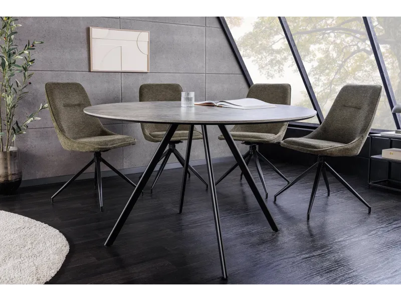 Table ronde ATELIER 100 cm béton gris | Adenia Home