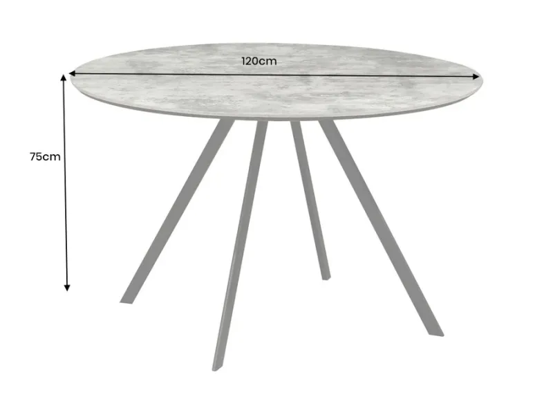 Table ronde ATELIER 120 cm béton gris | Adenia Home