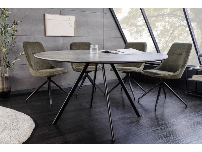 Table ronde ATELIER 120 cm béton gris | Adenia Home