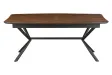 Table GRANDEZZA 180–270 cm noyer naturel métal noir | Adenia Home