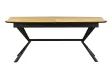 Table GRANDEZZA 180–270 cm chêne naturel métal noir | Adenia Home