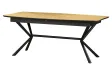 Table GRANDEZZA 180–270 cm chêne naturel métal noir | Adenia Home