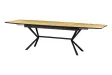 Table GRANDEZZA 180–270 cm chêne naturel métal noir | Adenia Home