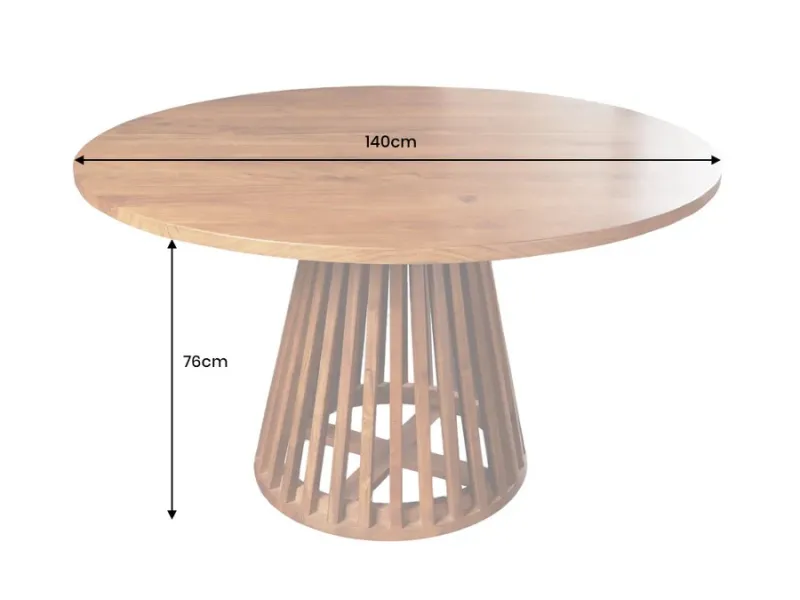 Table ronde MAISON JADE 140 cm acacia naturel | Adenia Home