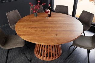 Table ronde MAISON JADE 140 cm acacia naturel | Adenia Home 2