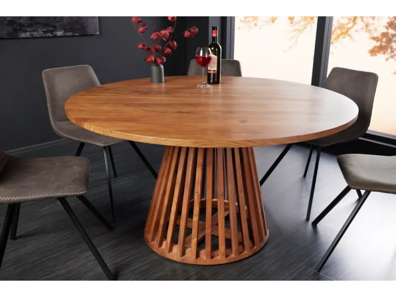 Table ronde MAISON JADE 140 cm acacia naturel | Adenia Home