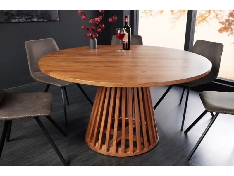 Table ronde MAISON JADE 120 cm bois d’acacia | Adenia Home