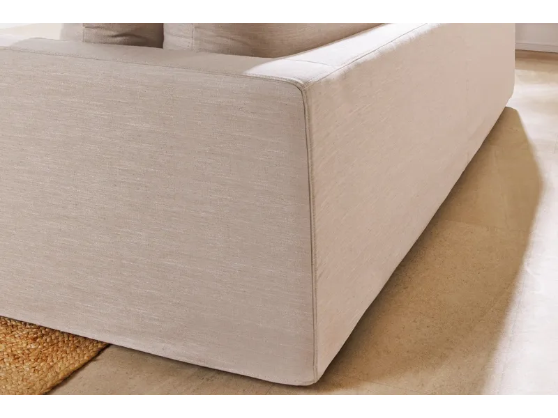 Canapé HEAVEN 3 places lin naturel 210 cm | Adenia Home