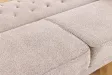 Canapé-lit Chesterfield 3 places grège bouclé | Adenia Home