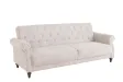 Canapé-lit Chesterfield 3 places grège bouclé | Adenia Home