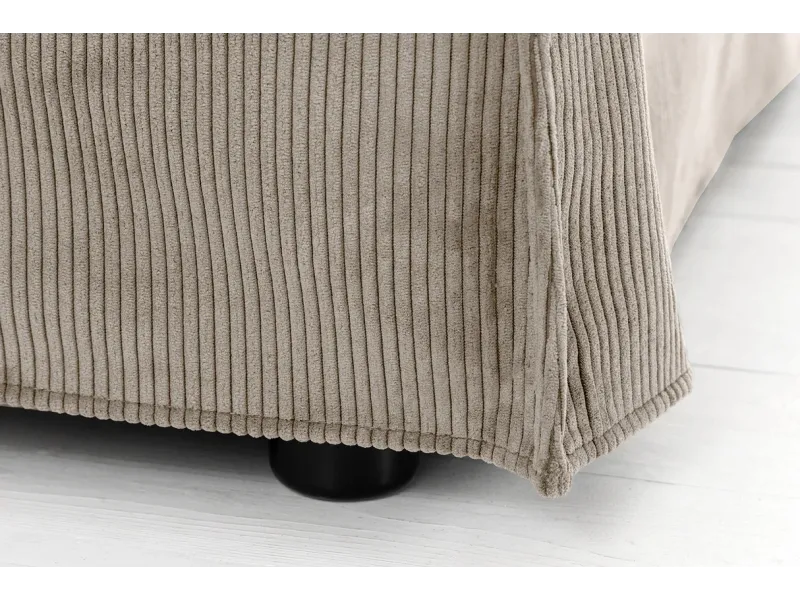 Canapé HEAVEN 3 places velours côtelé grège | Adenia Home