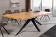 Table ZEUS 200 cm chêne naturel étoile métal noir | Adenia Home