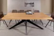 Table ZEUS 200 cm chêne naturel étoile métal noir | Adenia Home