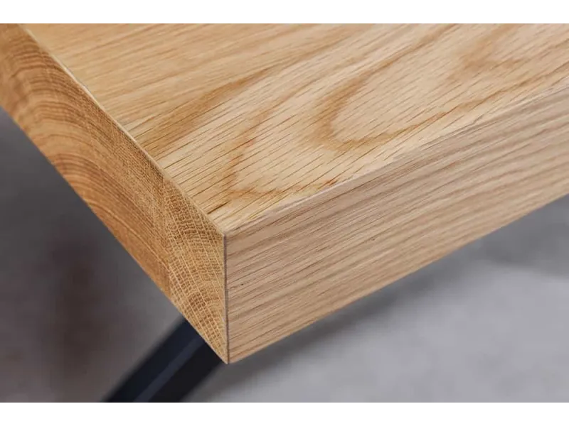 Table ZEUS 200 cm chêne naturel étoile métal noir | Adenia Home