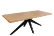 Table ZEUS 200 cm chêne naturel étoile métal noir | Adenia Home