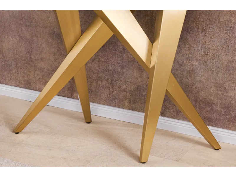 Console design scandinave coloris blanc et chêne naturel avec 2 tiroirs pas cher