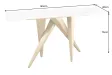 Console design scandinave coloris blanc et chêne naturel avec 2 tiroirs pas cher