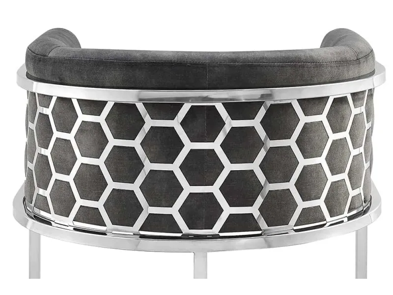 Tabouret de bar 100cm en velours coloris vert avec accoudoirs pas cher