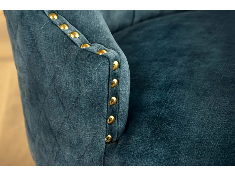 Fauteuil baroque en velours gris style capitonné Chaises de salle à...