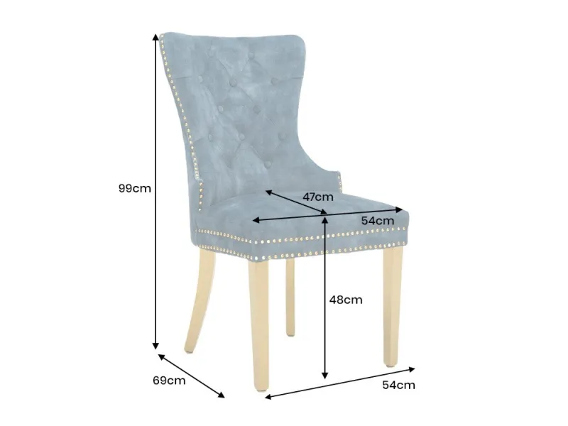 Fauteuil baroque en velours gris style capitonné Chaises de salle à...