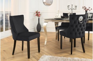 Chaise de salle à manger design baroque coloris gris argenté home |... 2