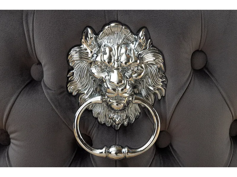 Chaise de salle à manger design baroque coloris gris argenté home |...