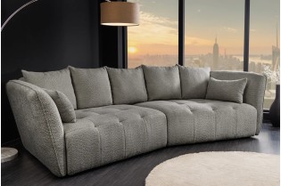 Canapé ROYAL 295 cm XL bouclé gris – Adenia Home