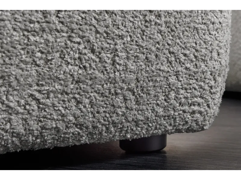 Tabouret ROYAL 120 cm bouclé gris – Adenia Home