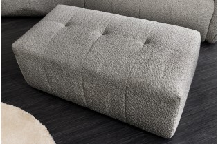 Tabouret ROYAL 120 cm bouclé gris – Adenia Home