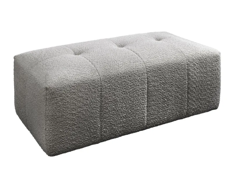 Tabouret ROYAL 120 cm bouclé gris – Adenia Home