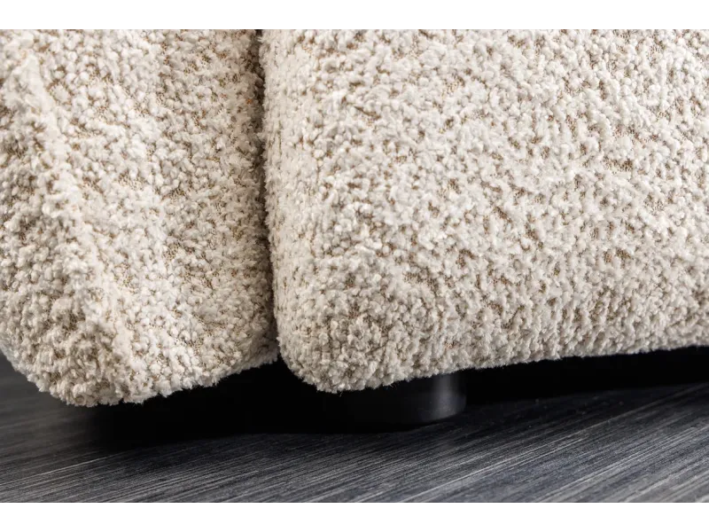 Canapé ROYAL 295 cm XL bouclé champagne beige – Adenia Home