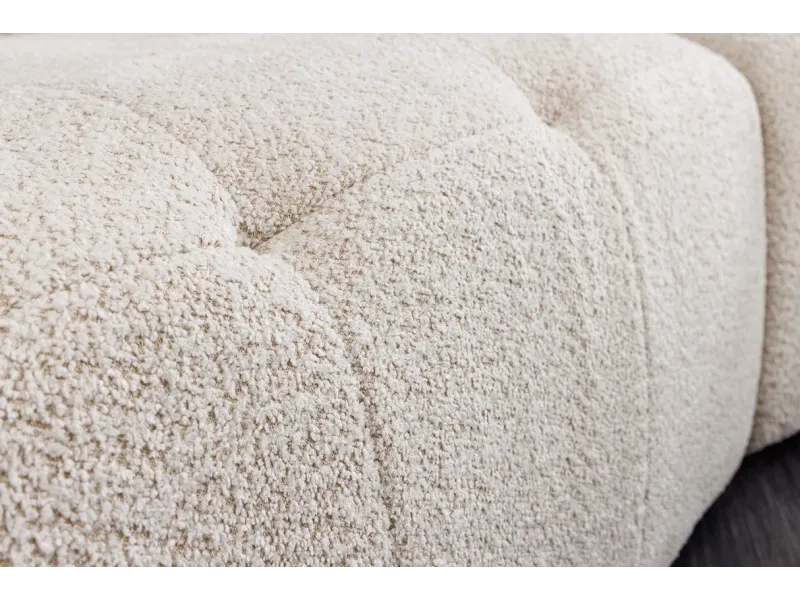 Canapé ROYAL 295 cm XL bouclé champagne beige – Adenia Home