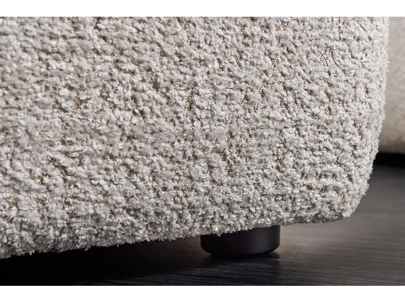 Tabouret ROYAL 120 cm bouclé champagne beige – Adenia Home