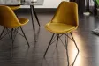 Lot de 4 Chaises Scandinave en velours coloris jaune moutarde