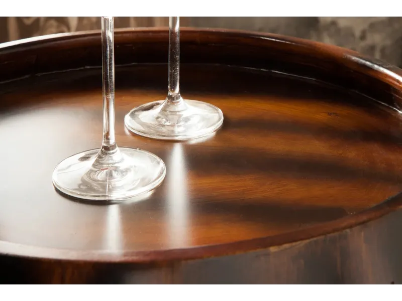 Étagère à vin BODEGA 80 cm – Bois de sapin couleur café, charme rustique et authenticité