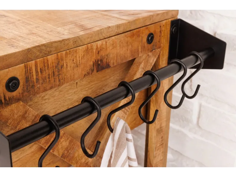 Meuble bar BODEGA 90 cm polyvalent en bois de manguier