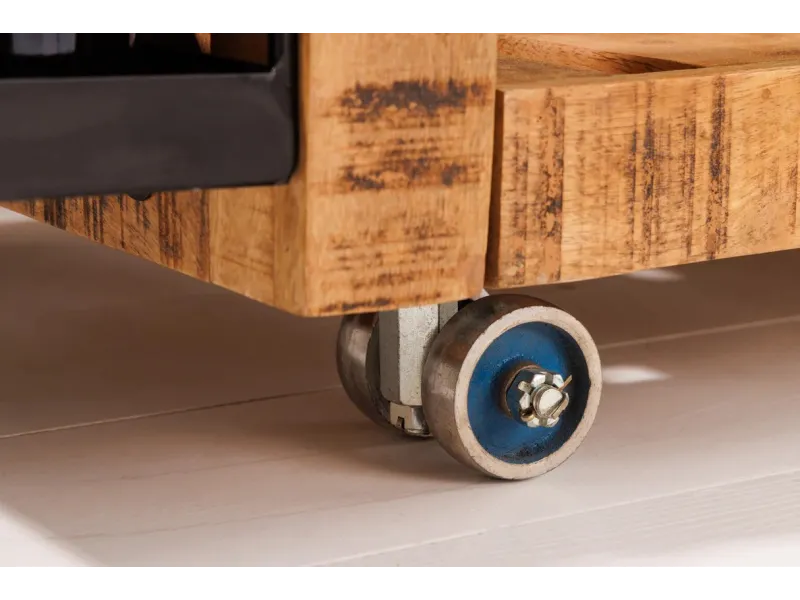 Meuble bar BODEGA 90 cm polyvalent en bois de manguier