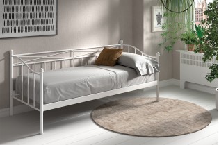 Lit fer forgé & lit métal |Lit banquette contemporain de 90x200 cm ...