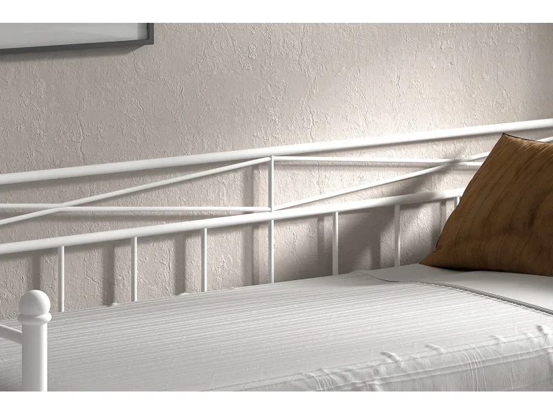 Lit fer forgé & lit métal |Lit banquette contemporain de 90x200 cm ...