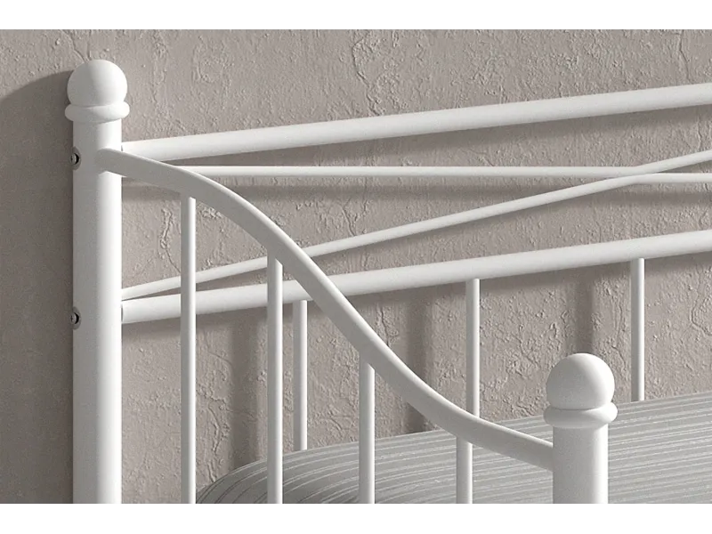 Lit fer forgé & lit métal |Lit banquette contemporain de 90x200 cm ...