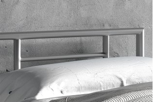 Lit fer forgé & lit métal |Lit moderne en métal coloris gris de 90x... 2