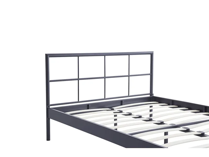 Lit fer forgé & lit métal |Lit adulte de 90x200 en métal coloris no...