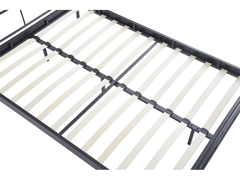 Lit fer forgé & lit métal |Lit adulte de 90x200 en métal coloris no...