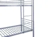 Lit superposé “Sammy” 90x200 cm divisible – Métal gris clair, robuste et modulable