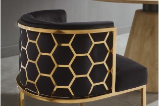 Tabouret de bar 100cm coloris gris taupe avec accoudoirs pas cher 2