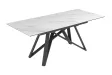 Table à manger extensible en céramique 180-225cm aspect marbre pas cher